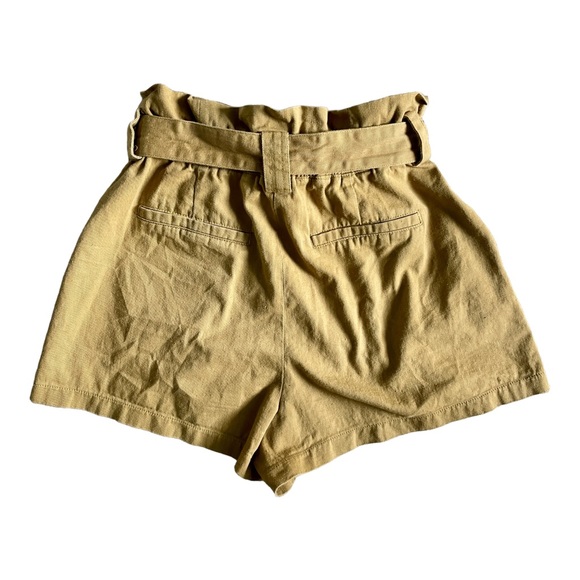 All in Favor Paperbag Belted Camel Colored Shorts - Picture 7 of 10